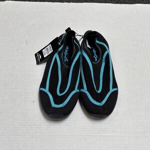 Maui and Sons Black and Teal Boat Shoes